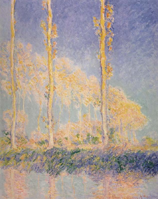 Claude Monet Three Poplars,Autumn Effect